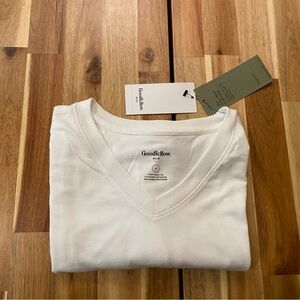 Goodfellow & Co White V-Neck Tee Shirt